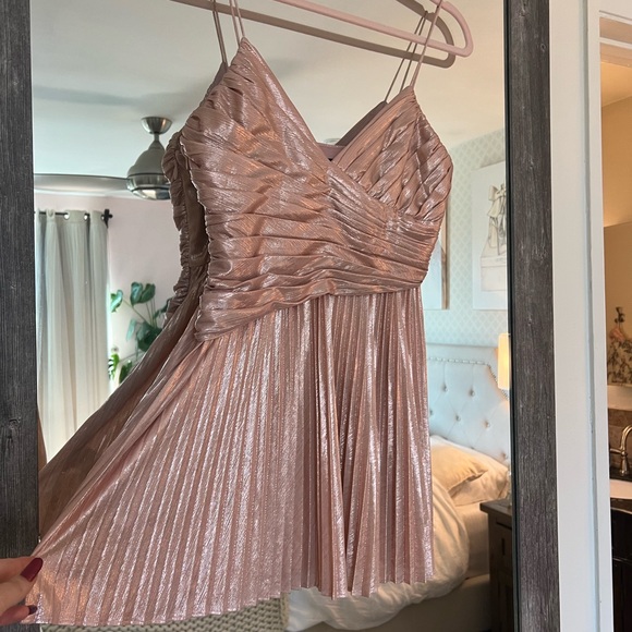 Retrofete Pink Shimmer Mini Dress - Picture 7 of 8